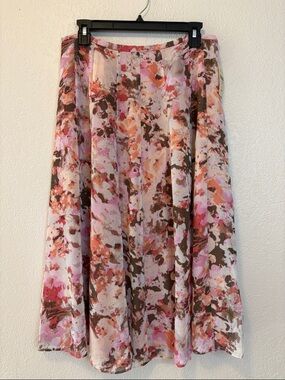 Coldwater Creek Enchanted Garden midi a-line skirt